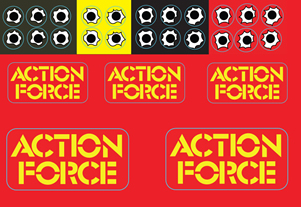 Action Force Logos & Bullet Holes